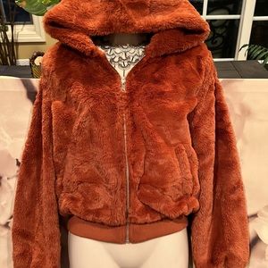 32 High quality furry zip up hoodie jacket!